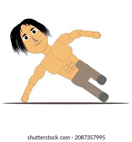 illustration of cartoons characters and young boy animation life style