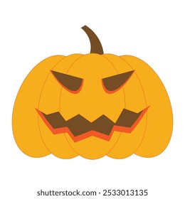 Illustration of carved pumpkin fruit suitable for Halloween themed decoration