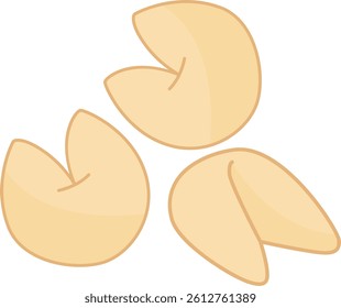 Illustration of cashew nut flavored fortune cookies