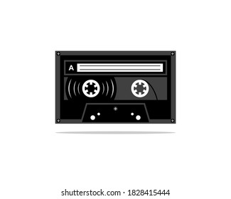 Illustration of a cassette tape isolated on white background