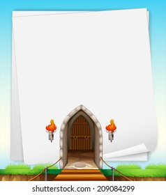 Illustration of a castle entrance