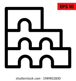 Illustration of castle line icon