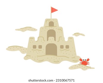 An illustration of a castle made of sand.