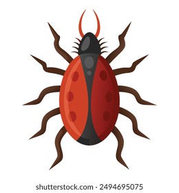 Ilustración de la garrapata del ricino aislada