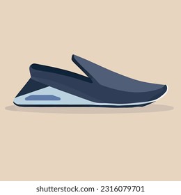 Illustration of casual canvas shoes in vector art style