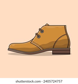 Die Illustration von Gelegenheitsarbeit Schuhe brauner High Ankle