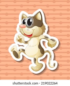 Illustration of a cat with background