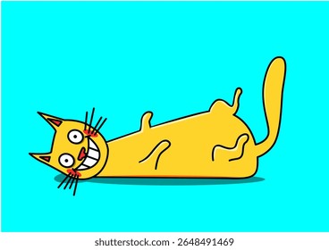 ilustração de uma barriga de gato para cima