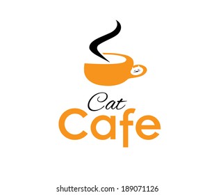 illustration of cat cafe