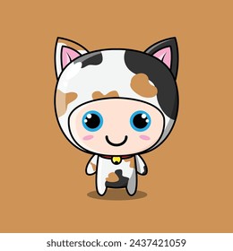 The Illustration of Cat Character Calico