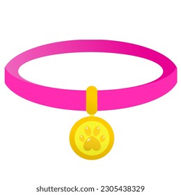 illustration of cat collar, symbol, vector