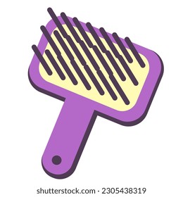 illustration of cat comb, symbol, vector