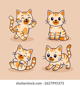 illustration of a cat with a cute expression