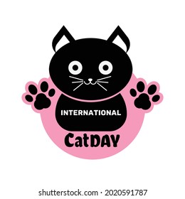 Illustration of the cat face for the International Cat Day