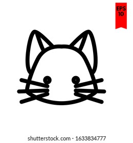 illustration of cat flat icon