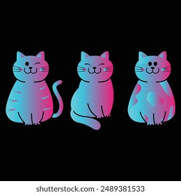 The Illustration of Cat Gradient