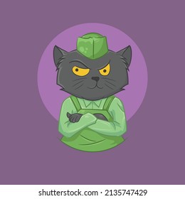 Illustration cat Gray cat