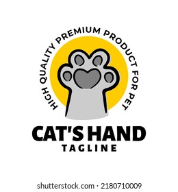 illustration of a cat hand. good for pet shop logo or any business related to cat or pet.