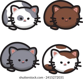 illustration of a cat icon relaxing