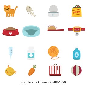 illustration of cat icon set vector