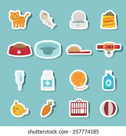 illustration of cat icon set vector