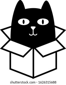 illustration of cat icon, sticker,tshirt print, vector illustration