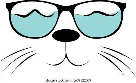 illustration of cat icon, sticker,tshirt print, vector illustration