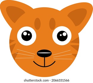 Illustration of a cat. Isolated on white background. Idea for stickers, printing, children's book, advertising