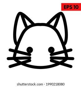 Illustration of cat line icon