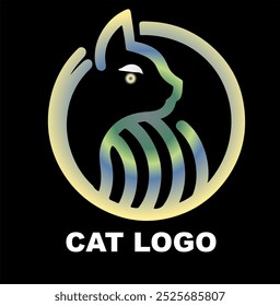 Ilustración Diseño de logotipo de gato y Arte vectorial motivacional