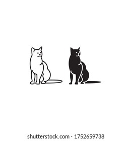 illustration cat logo vector design