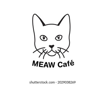 Illustration des Katzenlogos. Vektorsymbol der Katze.