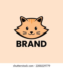 Illustration of cat logo. Vector of cat icon.