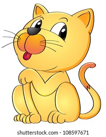 illustration of a cat on a white background