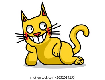 illustration of a cat posing