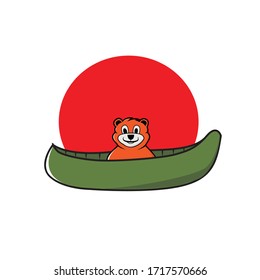 illustration of a cat riding in your boat