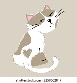  Illustration cat sitting
