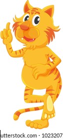 Illustration of a cat standing and posing