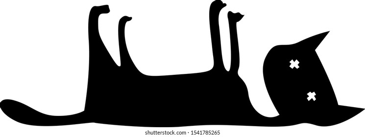 illustration of cat, sticker,tshirt print, vector illustration