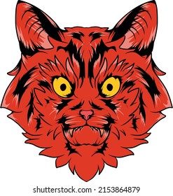illustration of a cat which is very suitable for branding clothes, stickers, advertising, etc