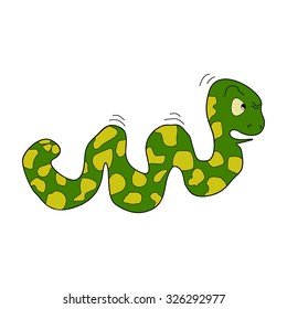 illustration of caterpillar on white background