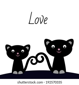 Illustration with cats