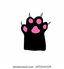 ilustración de uñas de gato con garras 
