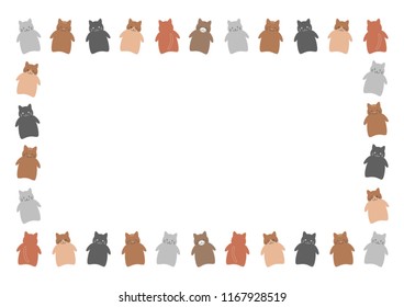 Illustration of cats: frame