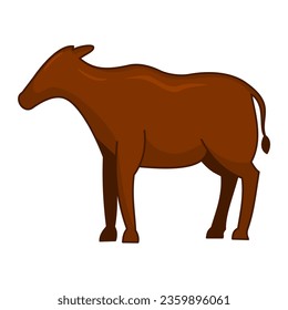 illustration of cattle farm animals. vector icon