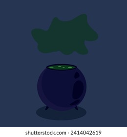 illustration of a cauldron for brewing a potion