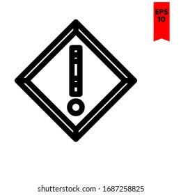 Illustration von Vorsicht-Flachsymbol