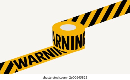 Illustration A caution tape with a yellow and black stripe concept. Warning stripes set. Danger tapes. Yellow stripes border. Caution tape. Do not cross.