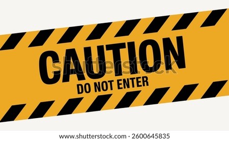 Illustration A caution tape with a yellow and black stripe concept. Warning stripes set. Danger tapes. Yellow stripes border. Caution tape. Do not cross.