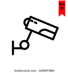 illustration of cctv flat icon